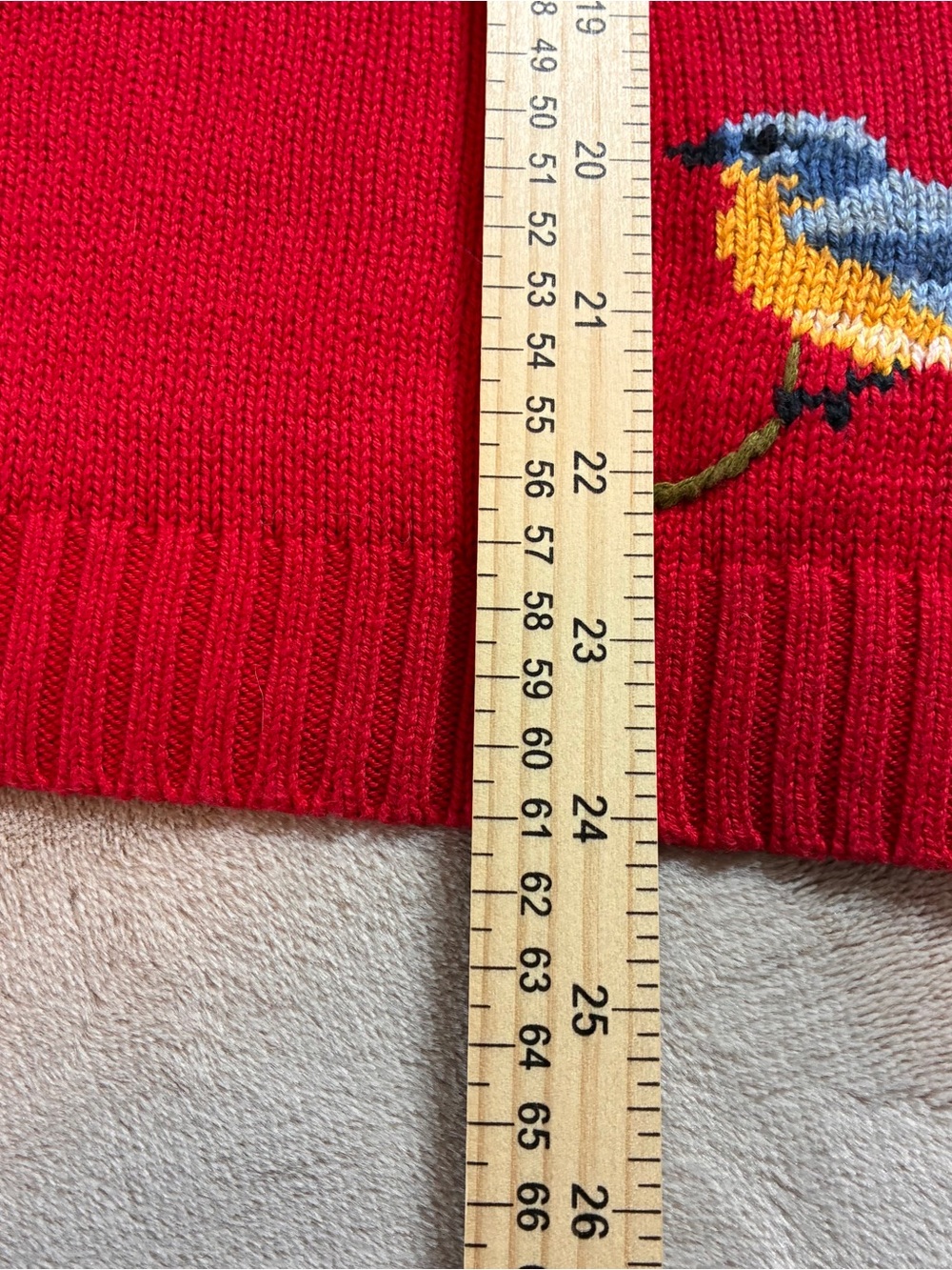 VTG 90s National Wildlife Federation Bird Sweater Cottagecore Women Medium M Red - Picture 7 of 9